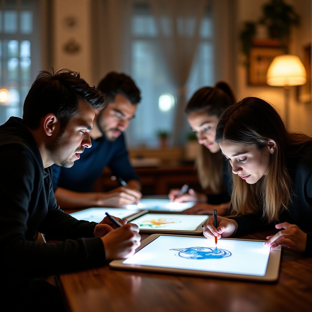 Equipo de diseño colaborando